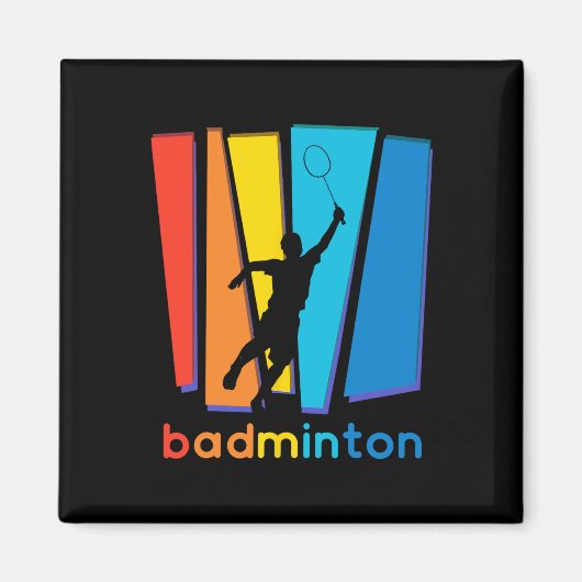 Badminton Shuttle Art Sport Magnet (Vorne)