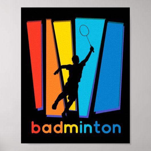 Badminton Shuttle Art Sport Poster (Vorne)