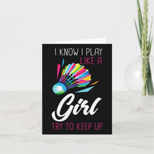 Badminton Shuttle Badminton Player Ball Sport Smas Karte (Vorderseite)