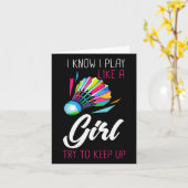 Badminton Shuttle Badminton Player Ball Sport Smas Karte (Gelbe Blume)