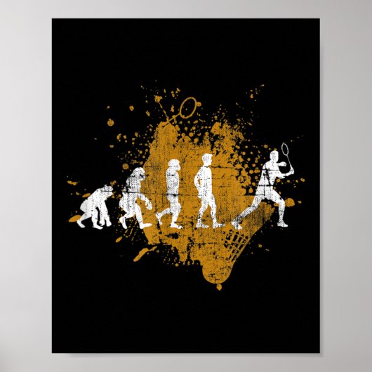 Badminton-Shuttle Badminton-Spieler Evolution Poster (Vorne)