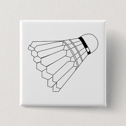 Badminton Shuttle Button (Vorderseite)