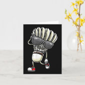 Badminton Shuttle Dancing Karte (Gelbe Blume)