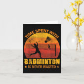 Badminton Shuttle Dancing Karte (Gelbe Blume)