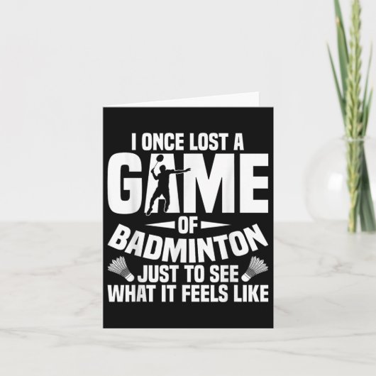 Badminton Shuttle einmal verloren Shuttle Player B Karte (Vorderseite)