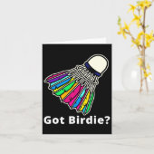 Badminton Shuttle - Got Birdie Novelty Karte (Gelbe Blume)