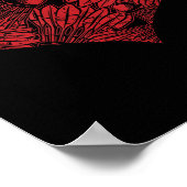 Badminton Shuttle Heart Poster (Ecke)