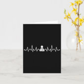 Badminton Shuttle Heartbeat - Cooles Frauendesign Karte (Gelbe Blume)