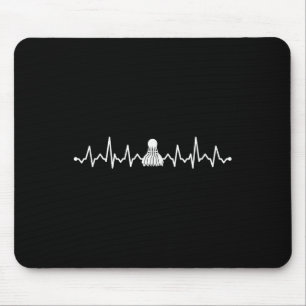 Badminton-Shuttle-Herzschlag-Cool-Design für Fraue Mousepad