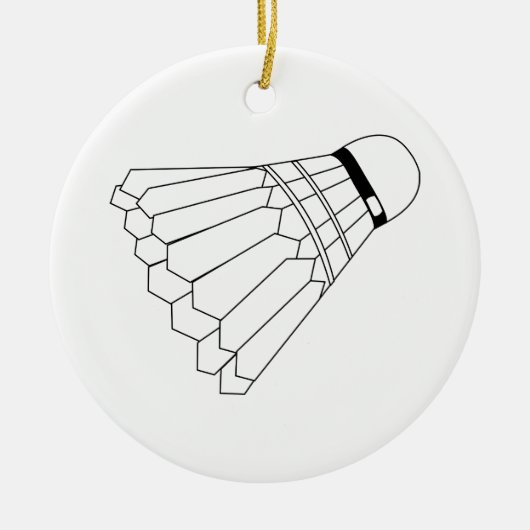 Badminton Shuttle Keramikornament (Vorne)