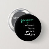 Badminton Shuttle Liebe Peace Joy Racket Sport Button (Vorne & Hinten)