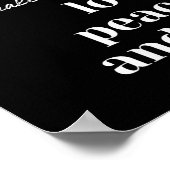 Badminton Shuttle Liebe Peace Joy Racket Sport Poster (Ecke)