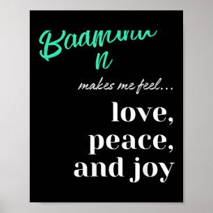 Badminton Shuttle Liebe Peace Joy Racket Sport Poster