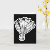 Badminton Shuttle Line Art Karte (Gelbe Blume)