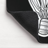 Badminton Shuttle Line Art Mousepad (Ecke)