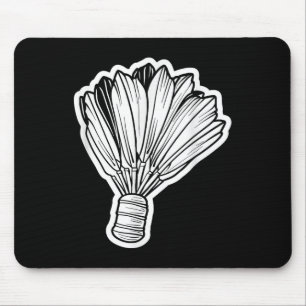 Badminton Shuttle Line Art Mousepad