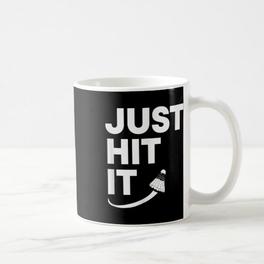 Badminton Shuttle, nur anschlagen, Strik a Shuttle Kaffeetasse (Rechts)
