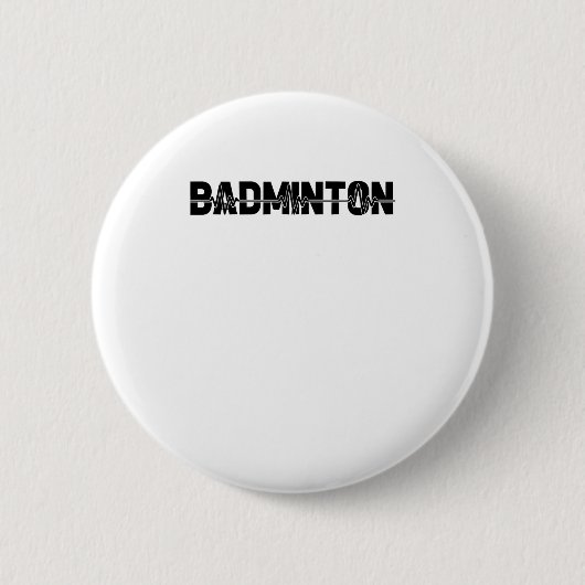 Badminton Shuttle Player - Team Racquet Ekg Heartb Button (Vorderseite)