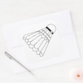 Badminton Shuttle Quadratischer Aufkleber (Umschlag)