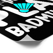Badminton Shuttle Racket Badminton Player 3  Poster (Ecke)