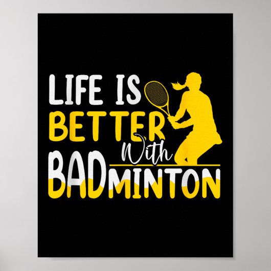 Badminton Shuttle Racket Badminton Player _8 Poster (Vorne)