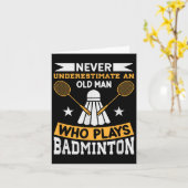 Badminton Shuttle Racket Badminton Player Karte (Gelbe Blume)