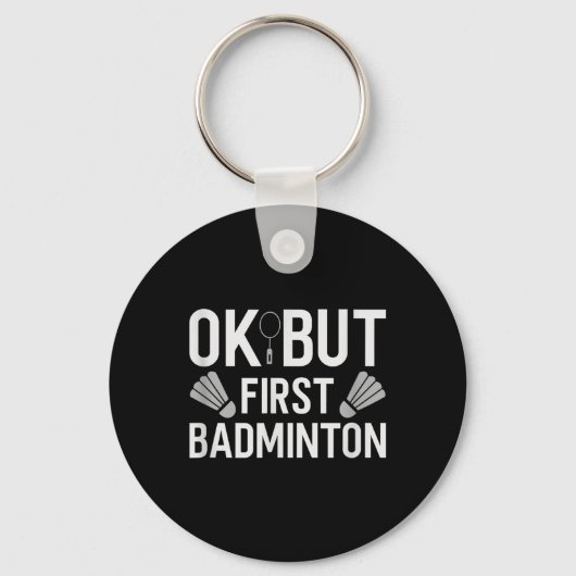 Badminton-Shuttle-Racket Badminton-Spieler 2 Schlüsselanhänger (Vorderseite)