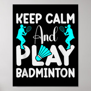 Badminton-Shuttle-Racket Badminton-Spieler 3 Poster