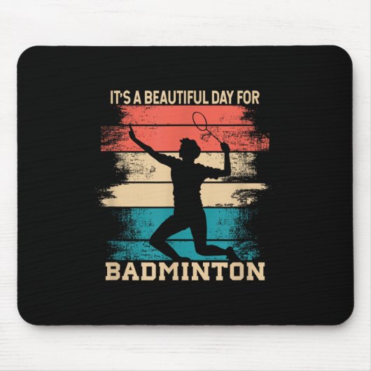 Badminton-Shuttle-Racket Badminton-Spieler Mousepad (Vorne)