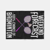 Badminton Shuttle Racket Birdie Player Fleecedecke (Vorderseite (Horizontal))