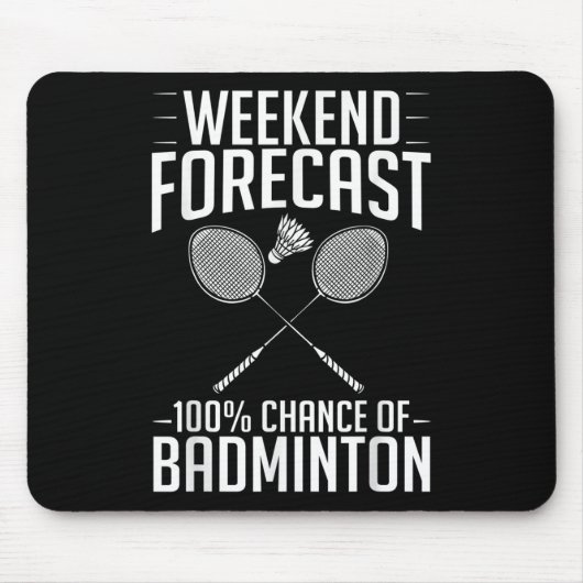 Badminton Shuttle Racket Birdie Player Mousepad (Vorne)