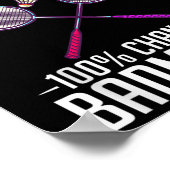 Badminton Shuttle Racket Birdie Player Poster (Ecke)
