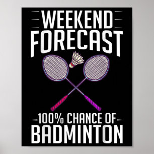 Badminton Shuttle Racket Birdie Player Poster