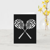 Badminton Shuttle Racket Equipment Icon Silhouette Karte (Gelbe Blume)