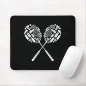 Badminton Shuttle Racket Equipment Icon Silhouette Mousepad (Mit Mouse)
