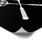 Badminton Shuttle Racket Equipment Icon Silhouette Poster (Ecke)
