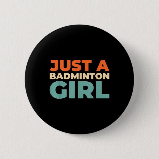 Badminton Shuttle - Racket Player nur ein Badminto Button (Vorderseite)