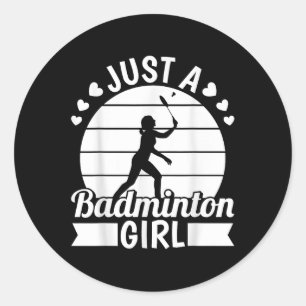 Badminton-Shuttle-Racket-Schläger - Nur ein Badmin Runder Aufkleber