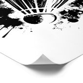 Badminton Shuttle Racket Sports Poster (Ecke)