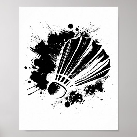 Badminton Shuttle Racket Sports Poster (Vorne)