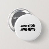 Badminton Shuttle Racket - Team Badminton on World Button (Vorne & Hinten)
