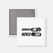 Badminton Shuttle Racket - Team Badminton on World Magnet (Vorderseite/Rückseite)