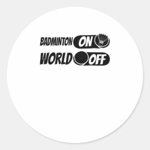 Badminton Shuttle Racket - Team Badminton on World Runder Aufkleber