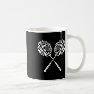 Badminton-Shuttle-Racketausrüstungssymbol Silhouet Kaffeetasse