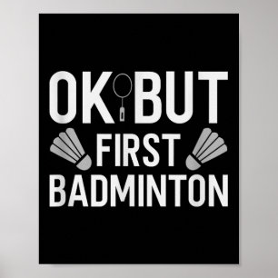 Badminton-Shuttle-Rackett Badminton-Spieler 2 Poster