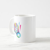Badminton Shuttle Racquet Sport Badminton Pop Art  Kaffeetasse (Vorderseite Links)