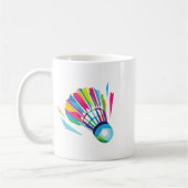 Badminton Shuttle Racquet Sport Badminton Pop Art  Kaffeetasse (Links)