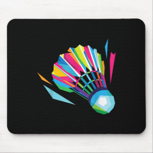 Badminton Shuttle Racquet Sport Badminton Pop Art Mousepad
