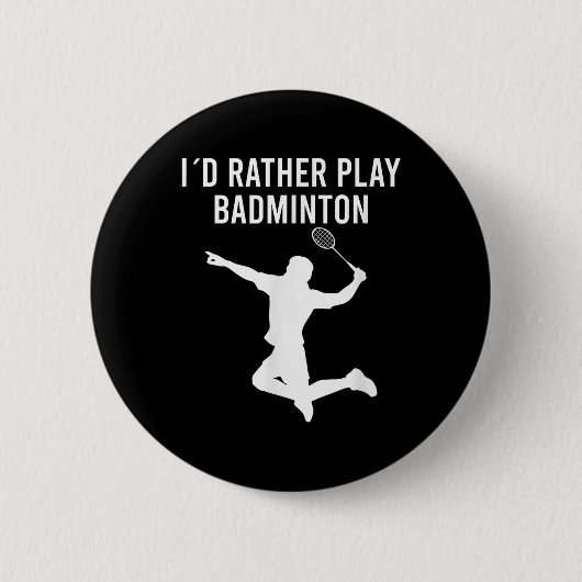 Badminton Shuttle-Redewendungen Button (Vorderseite)