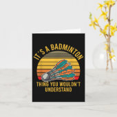 Badminton Shuttle-Redewendungen Karte (Gelbe Blume)